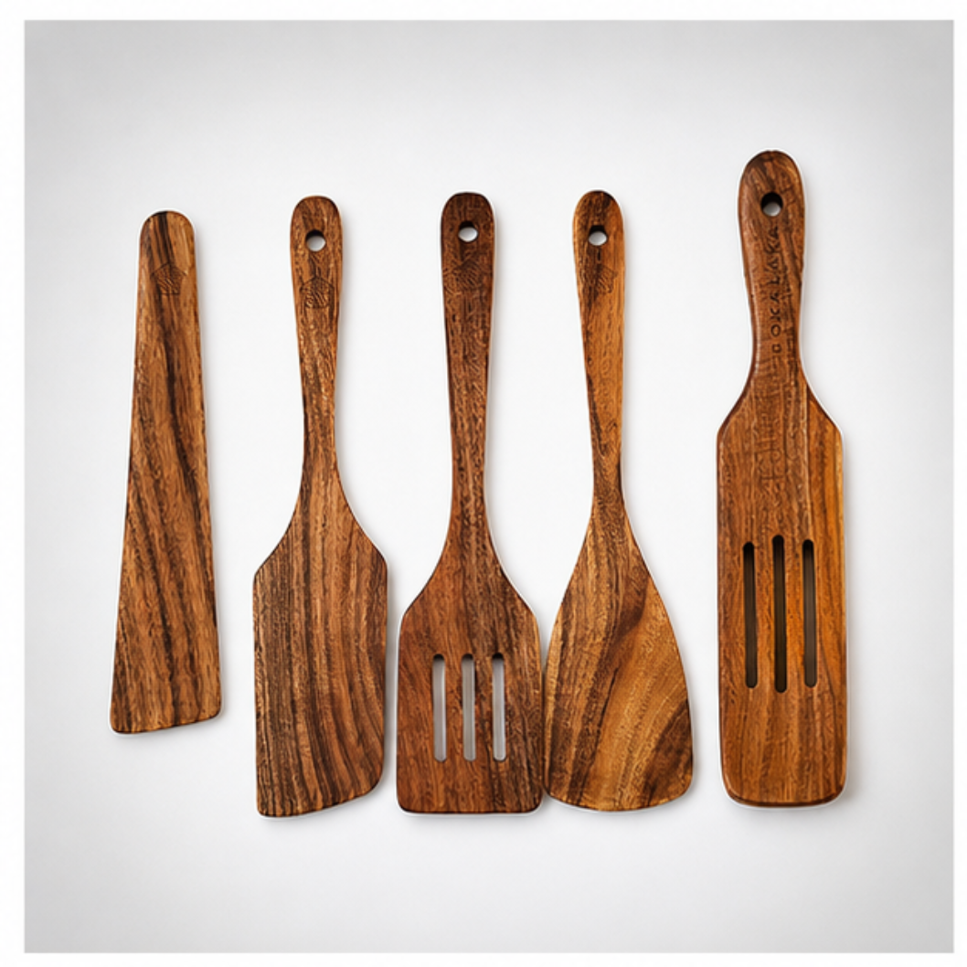 TerraCraft Wooden Spatula Collection