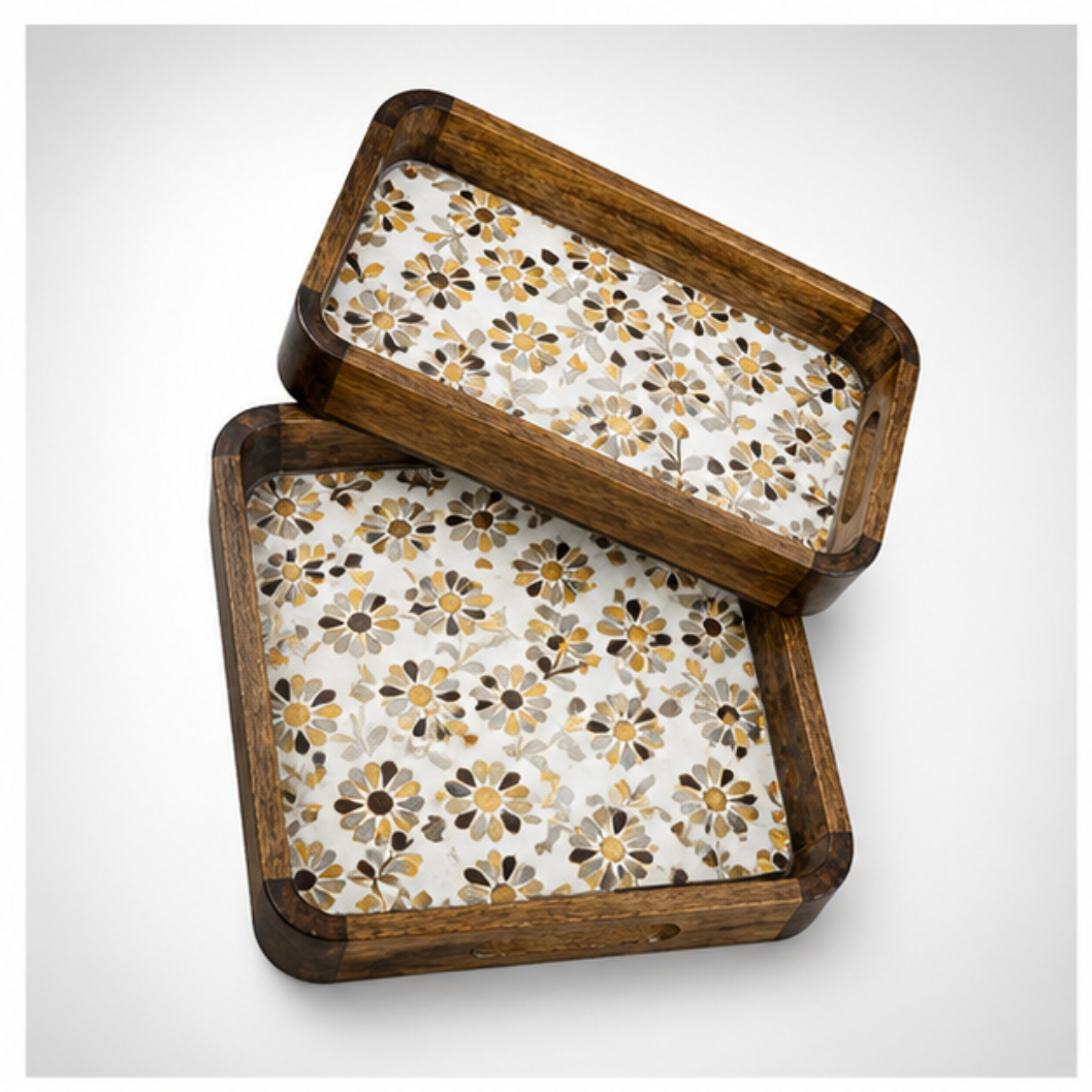 Floréa Artisan Serving Tray Set