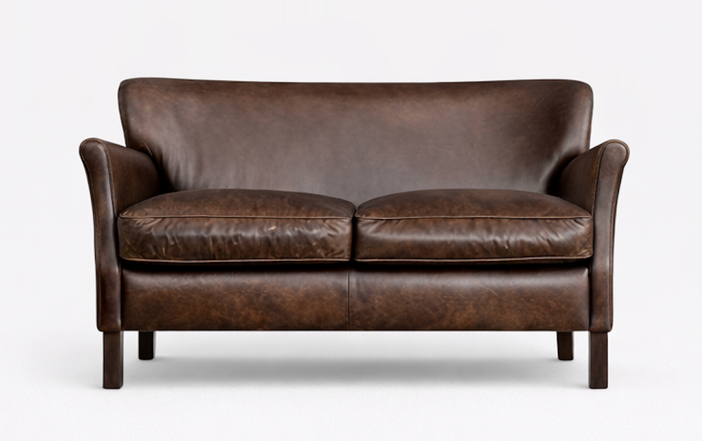 Harrison Leather Club 2-Seater Sofa