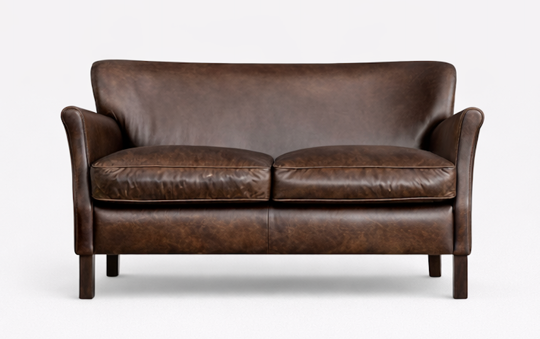 Harrison Leather Club 2-Seater Sofa
