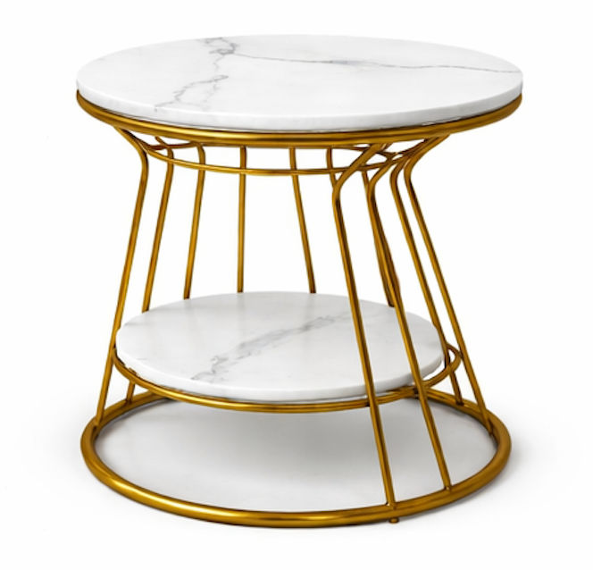 Aurevine Marble Tier Accent Coffee Table