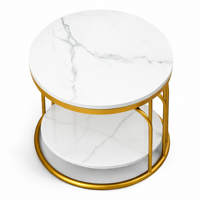 Seraphine Marble Tier Coffee Table
