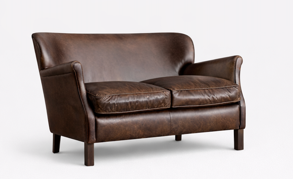 Harrison Leather Club 2-Seater Sofa