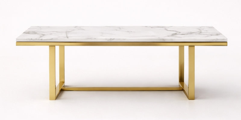 Aurex Linear Marble Dining Table