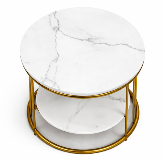 Aurevine Marble Tier Accent Coffee Table