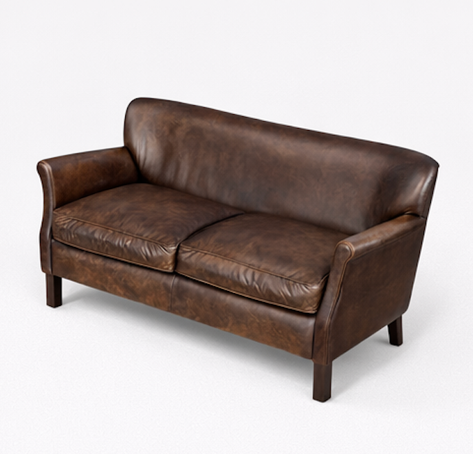 Harrison Leather Club 2-Seater Sofa