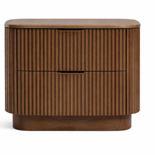 Valmere Fluted Walnut Side Table
