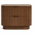 Valmere Fluted Walnut Side Table