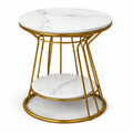 Aurevine Marble Tier Accent Coffee Table