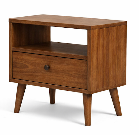 Arden Open Shelf Walnut Side Table