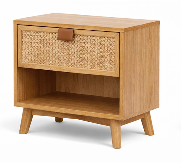Liora Cane Accent Bedside Table