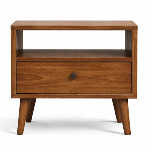 Arden Open Shelf Walnut Side Table