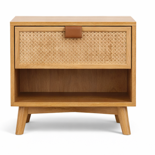 Liora Cane Accent Bedside Table